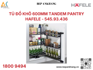 Phụ kiện Hafele cho tủ bếp đứng ngăn kéo lọt lòng có kệ cửa và rổ treo 545.93.436